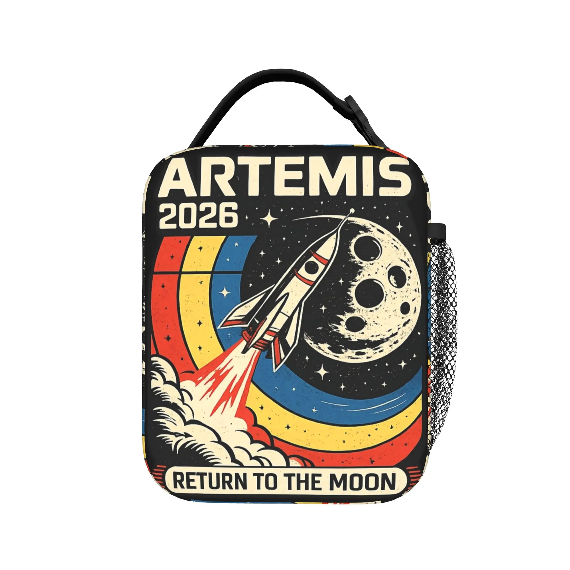 

Термосумка для обедов Insulated Lunch Box Back to the Moon 2026 Artemis II: модный термоконтейнер для еды, идеальный для пикника