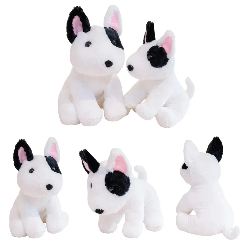 40/50cm Cute Bull Terrier Plush Toys Sitting Posture Pet Dog Stuffed Animal Toy Sleep Mate Throw Pillow Kid Birthday Gift