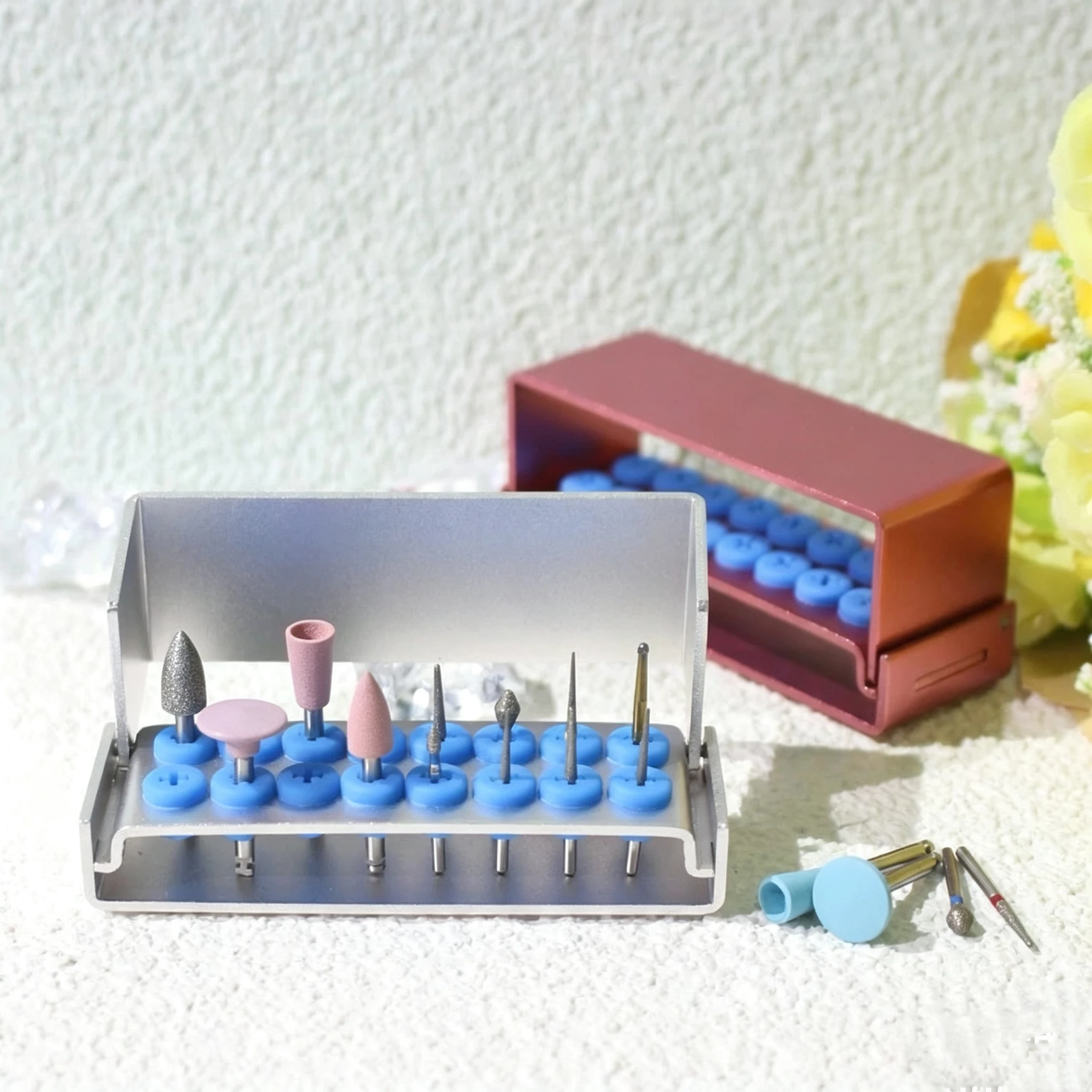 16Holes Dental Bur Holder Autoclave Sterilizer Case Endo File Organizer Autoclave