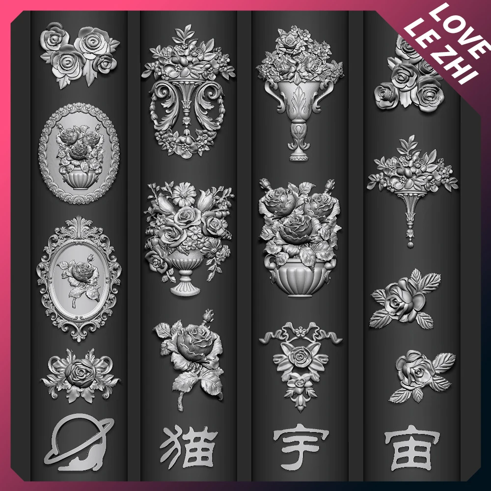 

1Pc Vintage European Style Flowers Diy Design Silicone Nail Mold Photo Frame Flower Basket Bottle Manicure Template Mold Gift