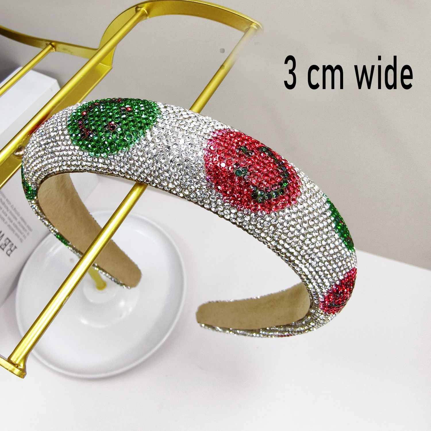 عيد الميلاد حجر الراين ستار القلب الإسفنج مبطن اكسسوارات الشعر مجوهرات الشعر