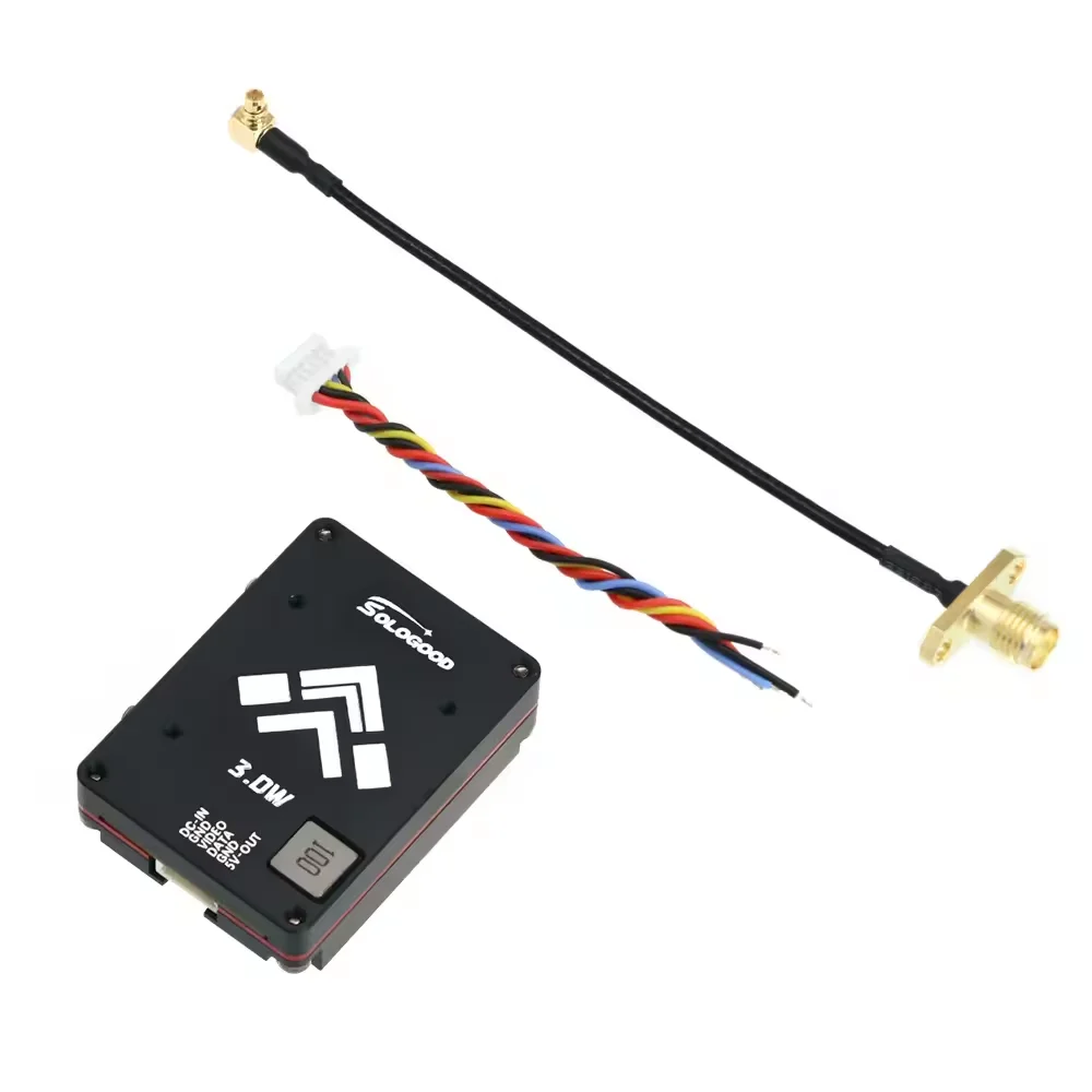 Sologood 5.8G 64CH longue portée VTX 3W 25mW/400mW/800mW/1500mW/3000mW/Pit Mode transmetteur FPV pour modèle de Drone RC FPV