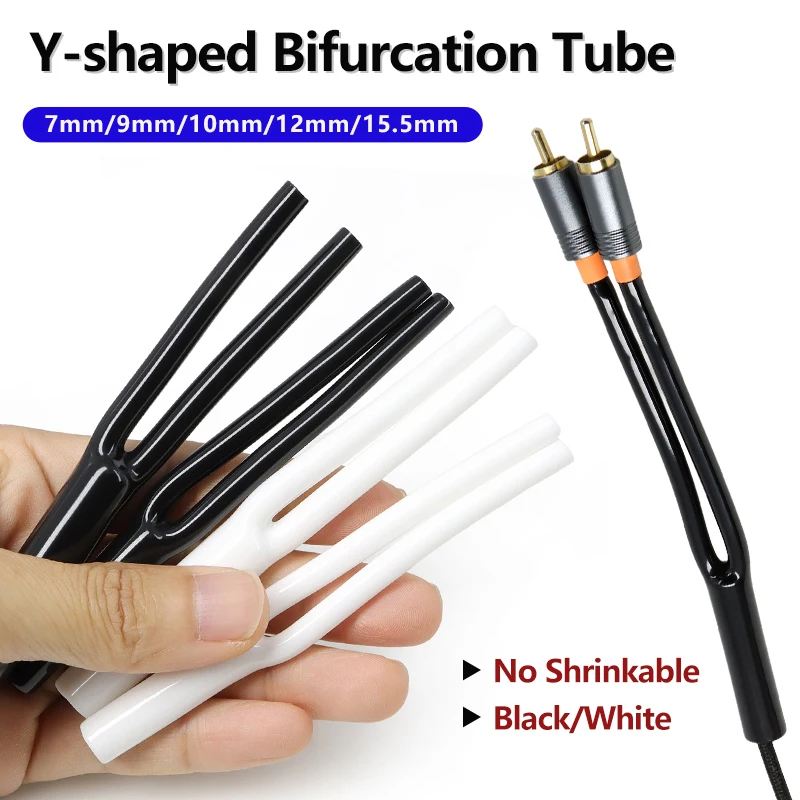 PVC Y-shaped Bifurcation Tube 7/9/10/12/15.5mm No Shrinkable Speaker Wire Pant Boot Accessory Y Splitter Pant Audio Cable Sheath