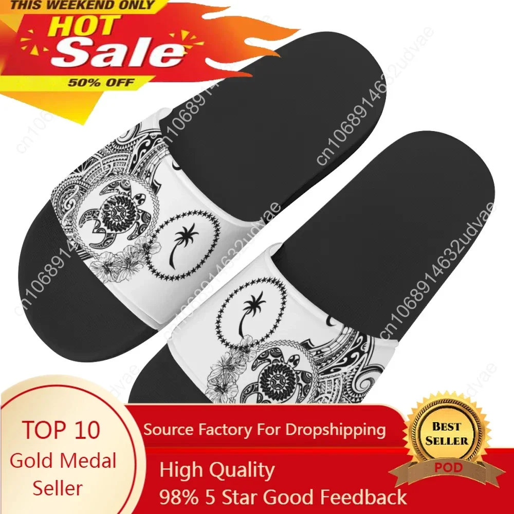 

Stylish Polynesian Traditional Tribal Print Women man Indoor Slippers Fashionable Design Slipper Ladies Beach Sandal Slippers