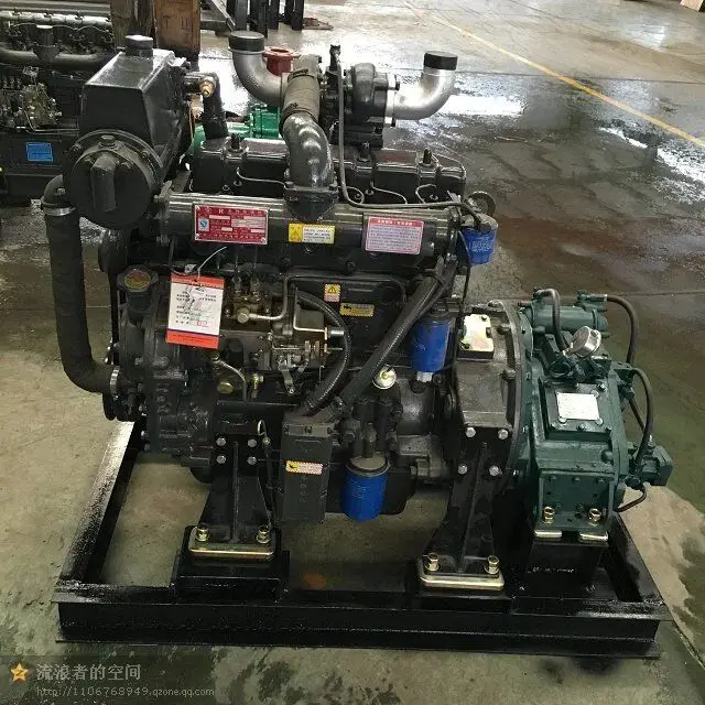 marine diesel engine 56kw 76Hp 63kw 86hp Ricardo R4105ZC ship diesel engine with marine gearbox / transmission