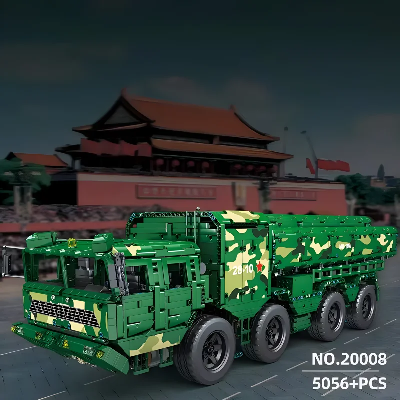 MOULD KING 20008 MOC Technical Truck APP RC CJ-10 Cruise Missile With Motor Building Blocks Bricks Puzzle Toy Kid Christmas Gift