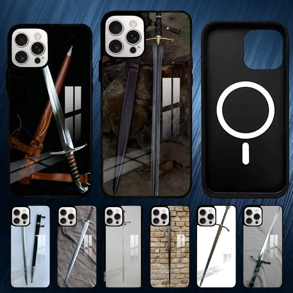 

longsword Phone Case For iPhone 17,16,15,14,13,12,11,Plus,Pro,Max Magsafe Magnetic Wireless Charging