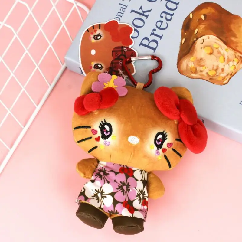 15 cm süße Cartoon Kawaii Shibuya Gyru Hello Kitty Plüschpuppe Schlüsselanhänger Taschenanhänger Spielzeug Geschenk