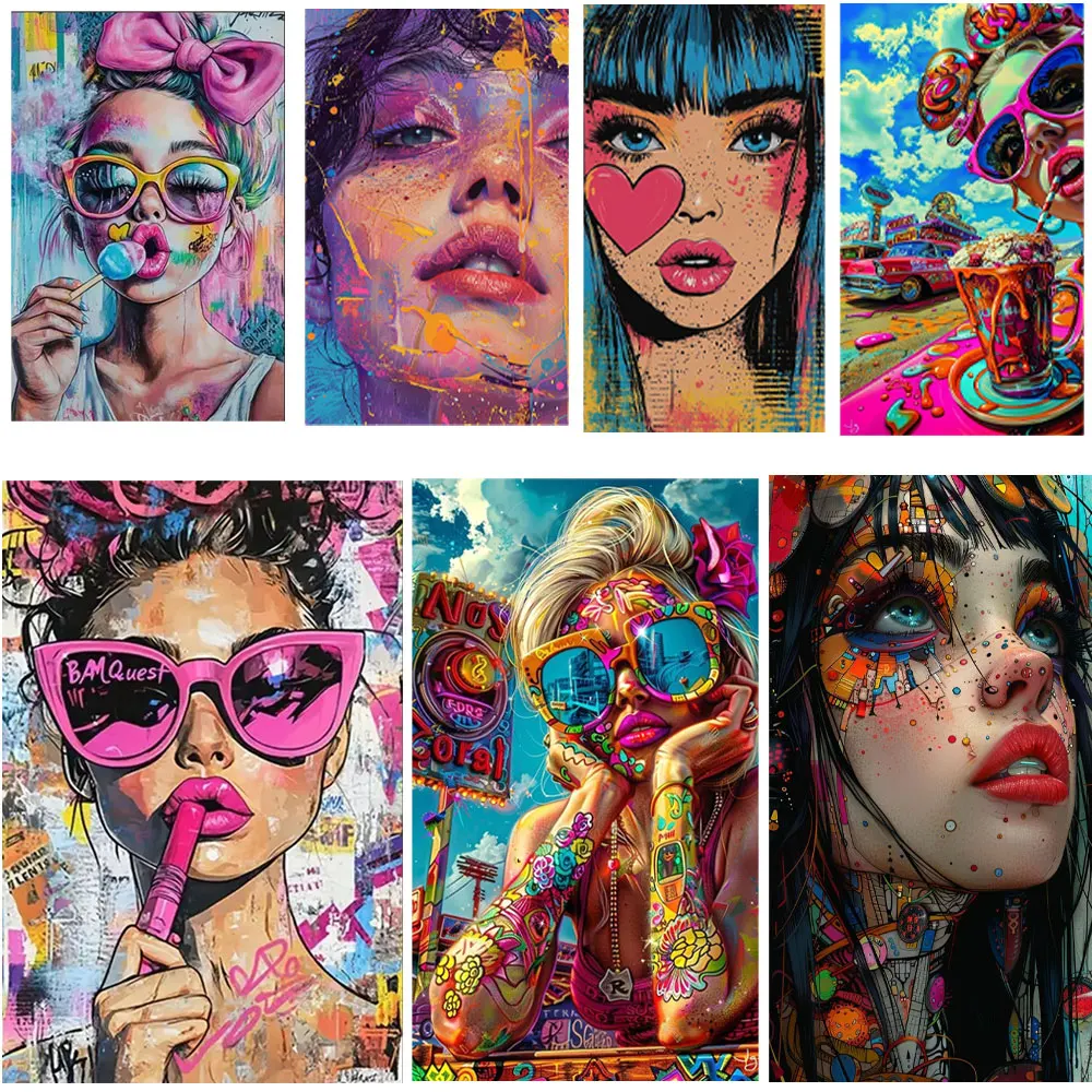 

Punk Women Iron on Patches Cute Girls City Fashion Handbag Clothing Decals Fashion Heat Transfer Stickers Kawaii DIY Clothes