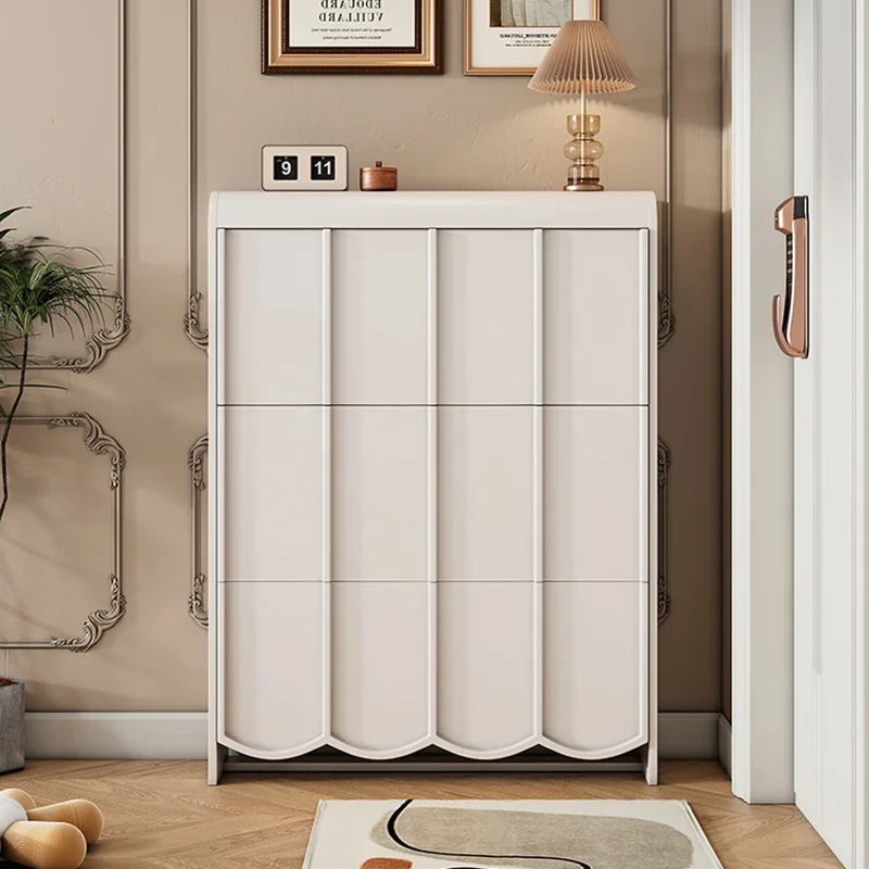 رف الأحذية الجمالي للمدخل تصميم زاوية داخلية مفتوحة للتخزين الحديث لغرفة النوم رف أحذية الطفل أثاث فاخر من Sapateira الاسكندنافية #4