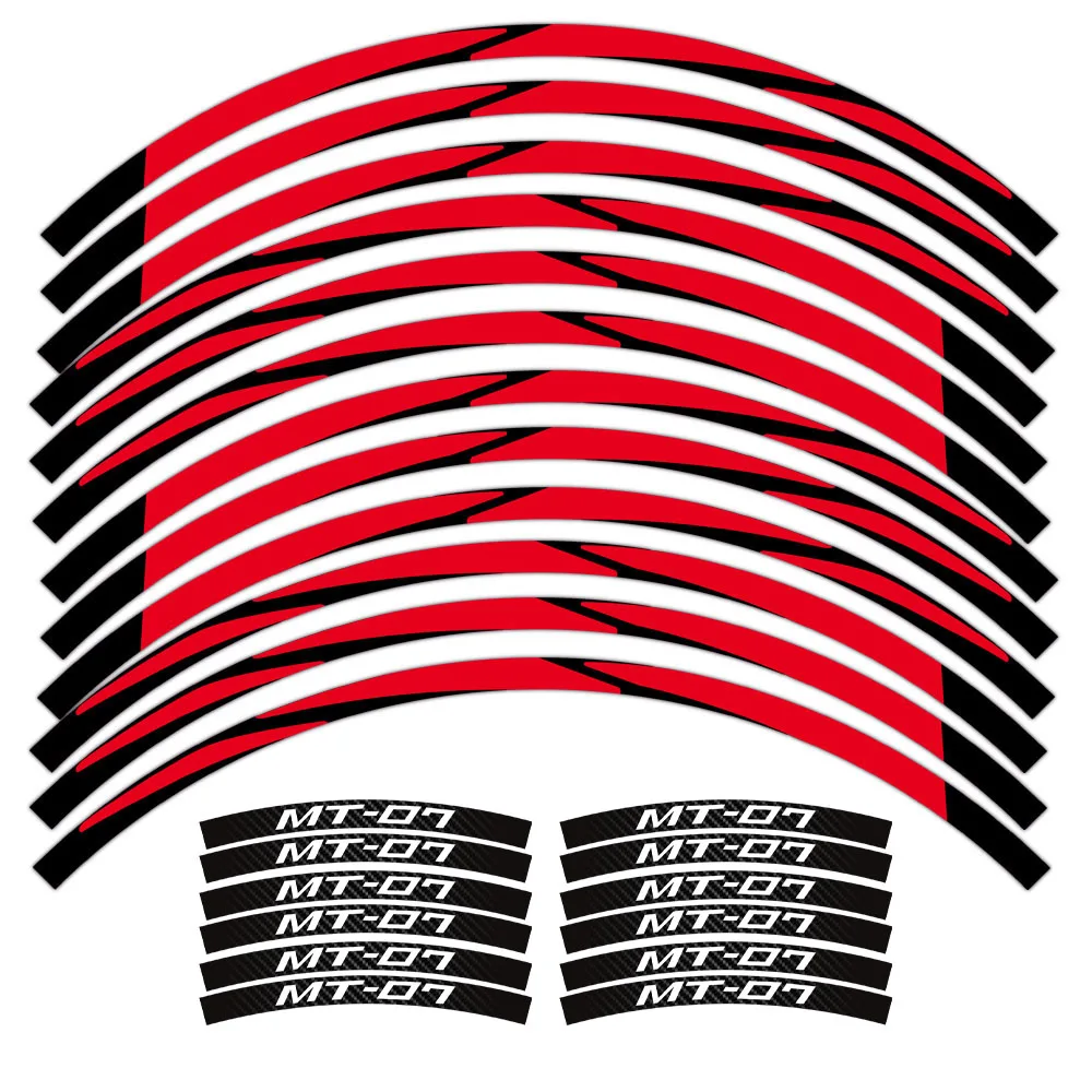 OMIER GRAPHICS MT-07 Reflective Motorcycle Rim Stickers 9