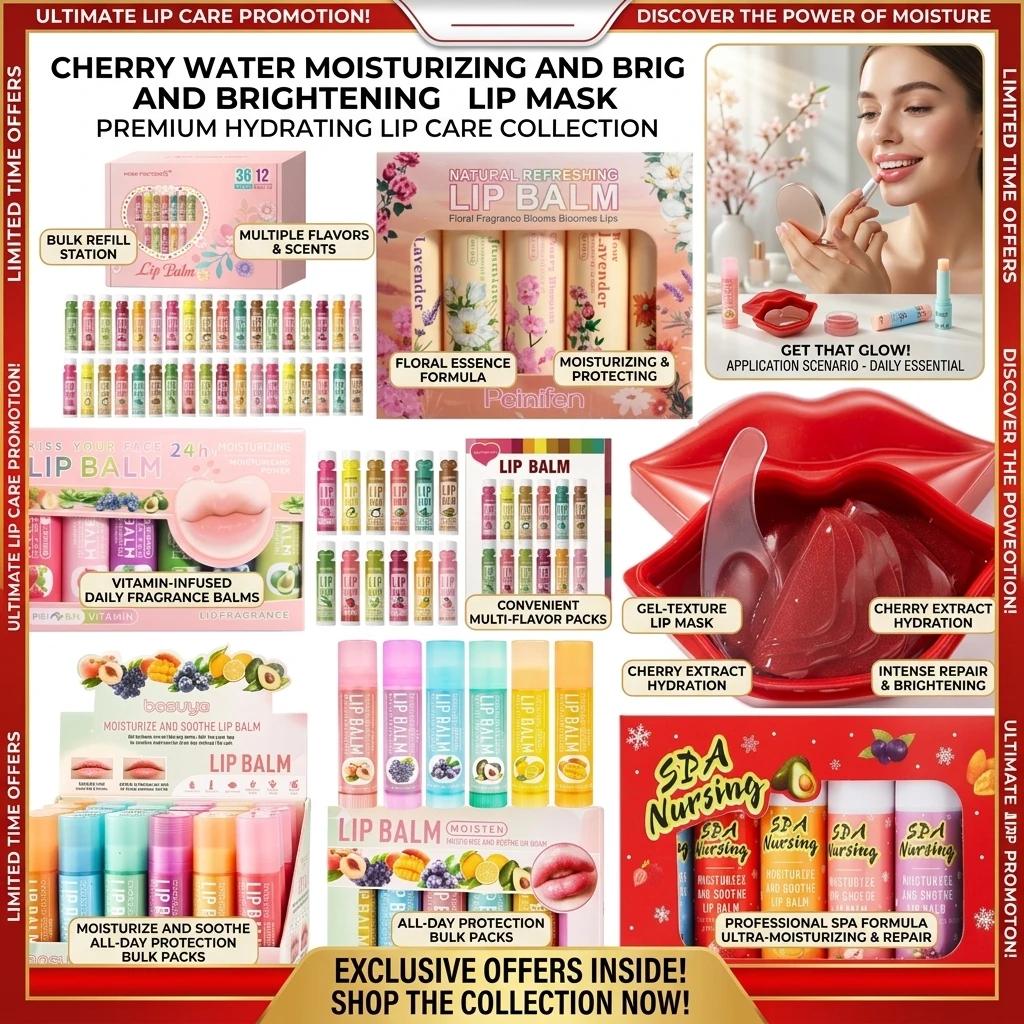 6/24pcs Assorted Fruit Flavor Lip Balm Set - Hydrating, Nourishing & Prevents Chapped Lips - Care for Dry Lips & Fine Lines