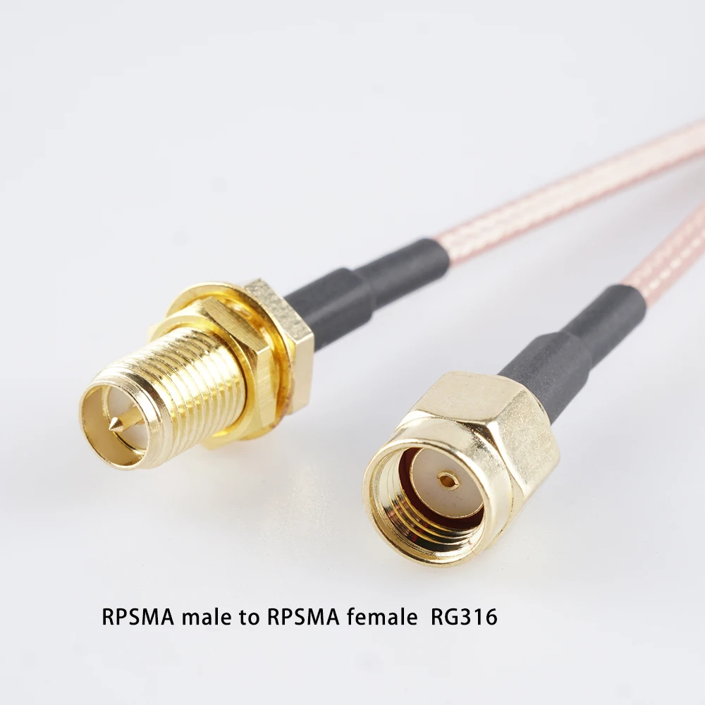 RG316 RG174 SMA Male to SMA Female RPSMA Connector Nut Bulkhead Extension Coax Jumper Pigtail Cable For WIFI 3G 4G GSM Antenna