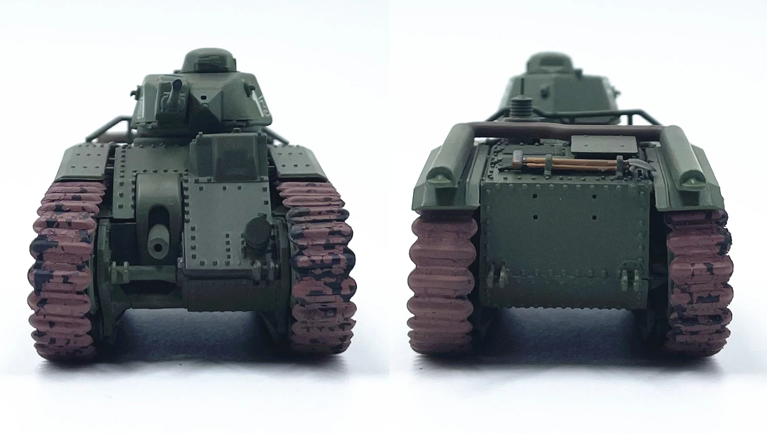 1: 72 French B1 tank model  Tracked Armoured Vehicle e36157  Finished product collection model