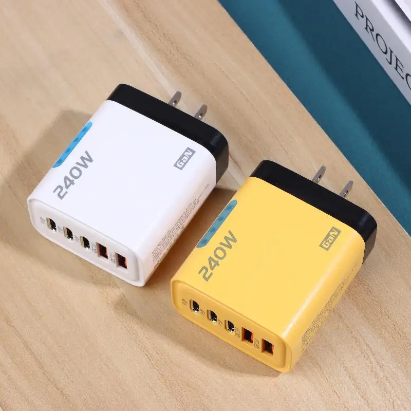 5 In 1 240W GaN USB C Charger Multi Port High Speed Quick Charging Adapter EU US Plug For Phone Tablet