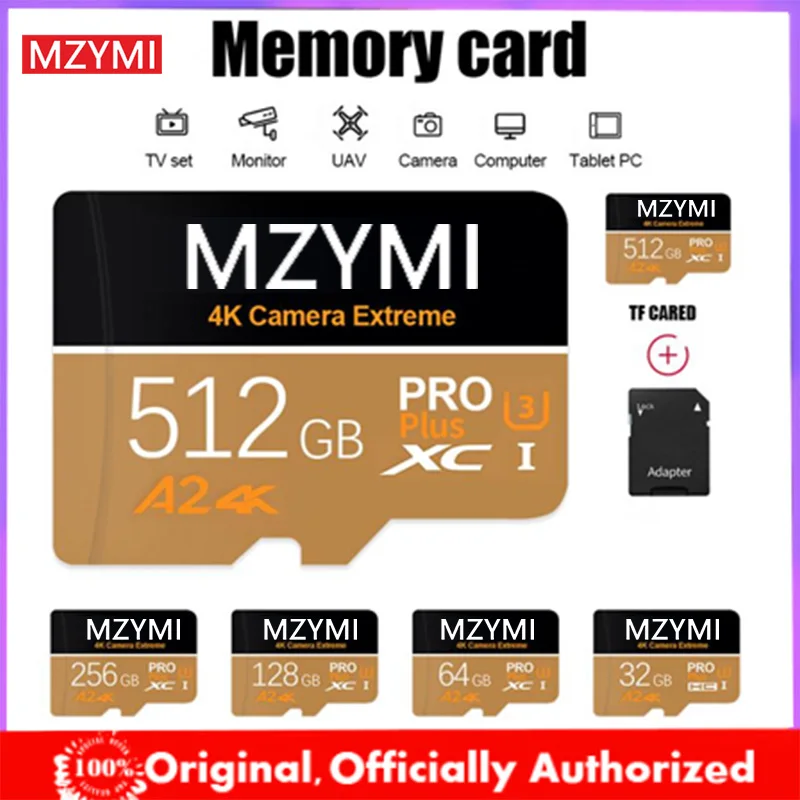 MZYMI 2TB 1TB Micro TF Flash Card 128GB High Speed Mini Memory Cards 256GB A2 4K U3 Large Capacity For Camera Smartphone