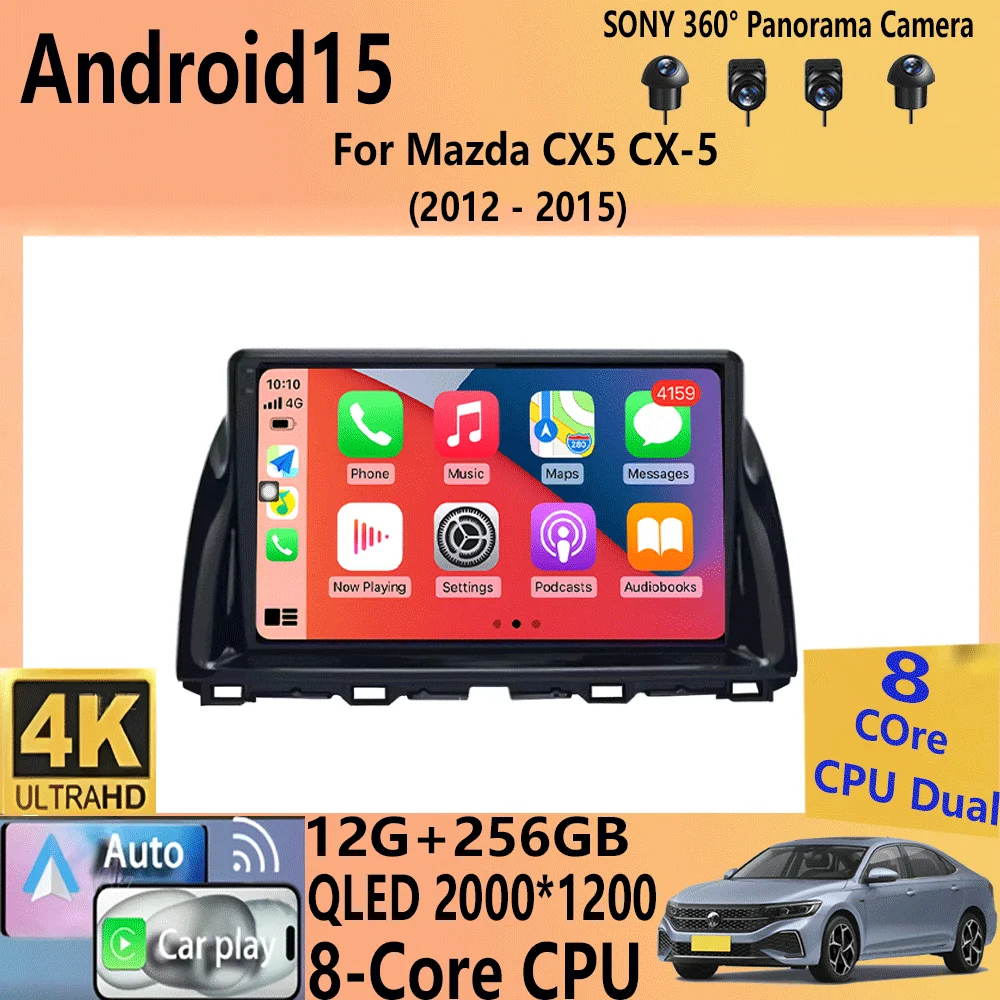 

10.1"Android 15 Vedio player Car multimedia For Mazda CX5 CX-5 2012 - 2015 Car Autoradio Gps Navigation stereo 2din HeadUnit 4G