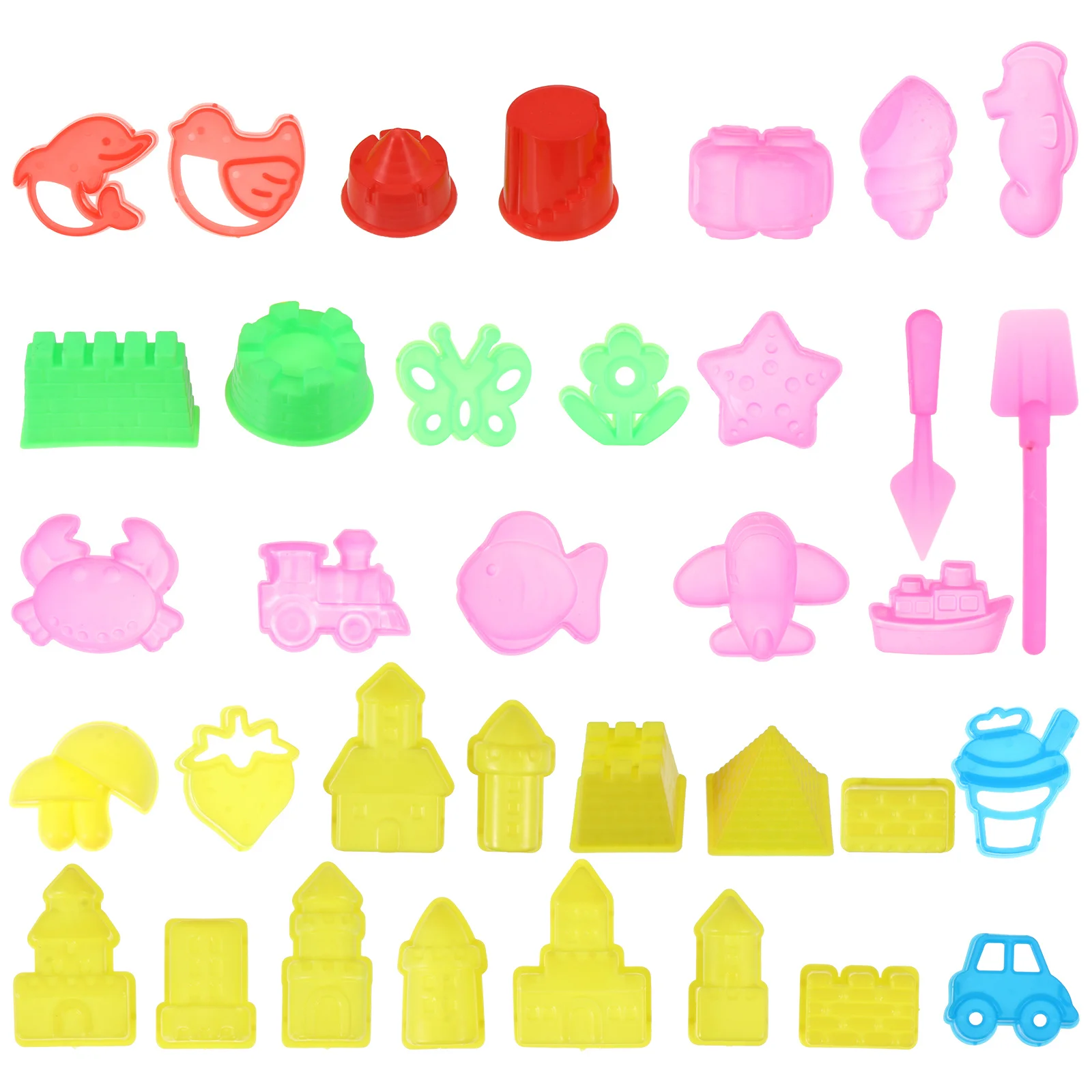 35Pcs Sand Mold Set Cartoon Colorful Plasticine Clay Kids Educational DIY Making Set Creative Handcrafts for Children