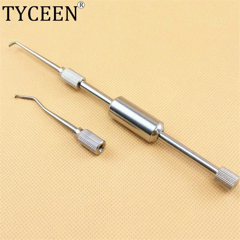 

1 Set Dental Manual Control Crown Remover with 2 Tips Stainless Steel Press Button Lab Equipment Tools Dentist Material