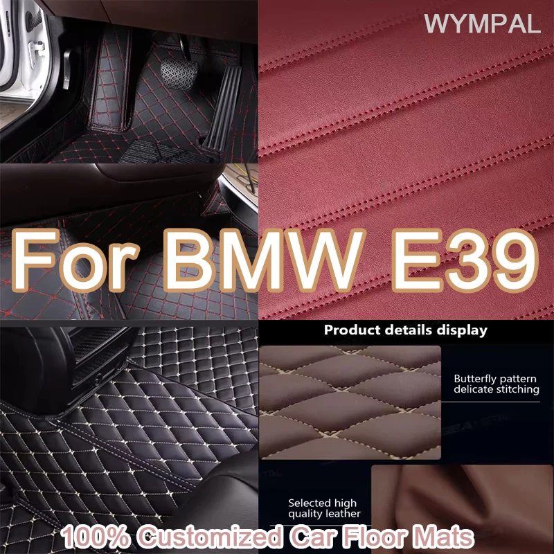 Luxury Custom Automotive Car Floor Mats For BMW E39 1996 1997 1998 1999 2000 2001 Auto Luxury Leather Men Women Car Mats Full