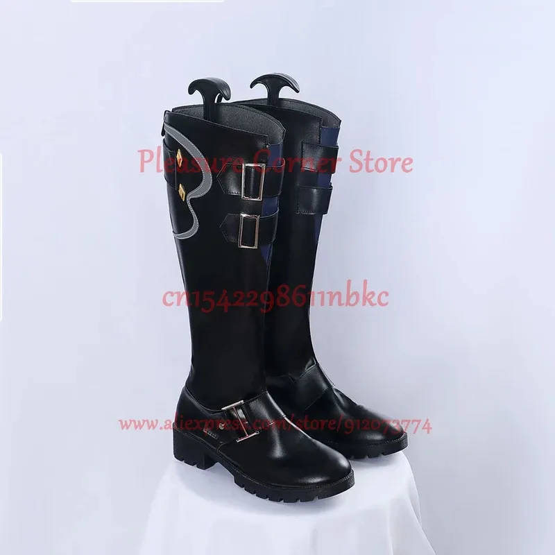 En STOCK juego Honkai Star Rail Jiaoqiu zapatos de Cosplay Jiao Qiu accesorio de disfraz de Cosplay Prop Jiaoqiu Cosplay zapatos de cuero Pu