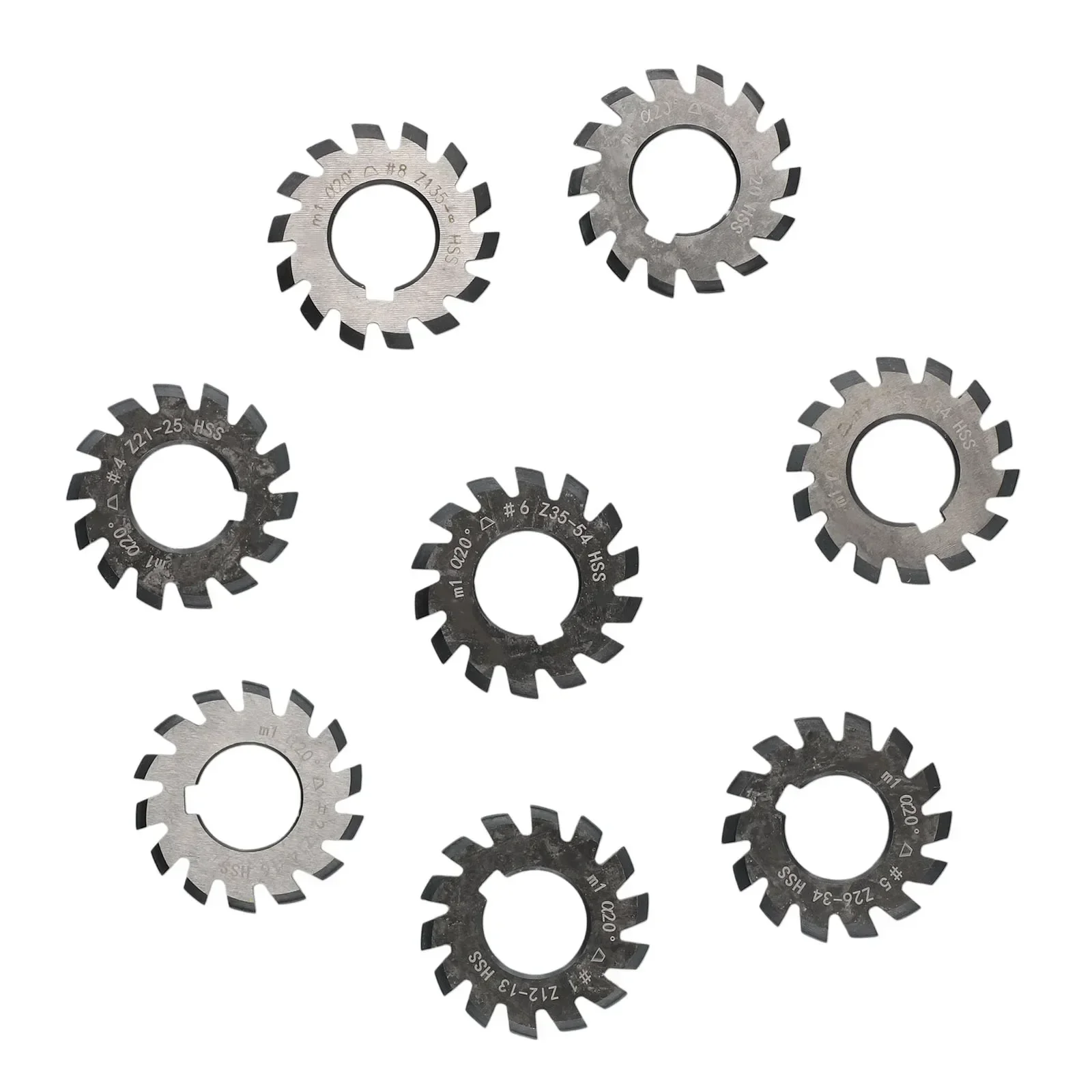 

M1 HSS Involute Gear Cutter Collection (8 Pieces) Focused on Accurate Performance and Efficiency in Mechanical Applications