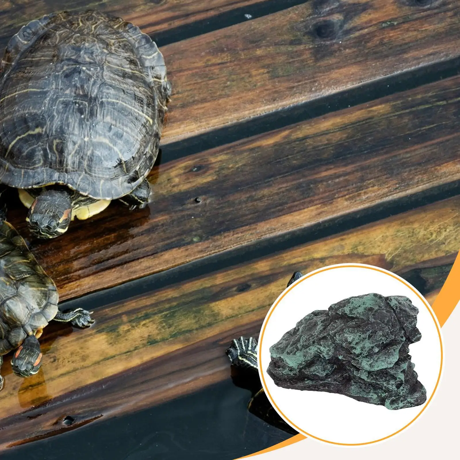 Turtle Basking Cave Tortoise Resting Terrace Shelter Simulation Terrarium