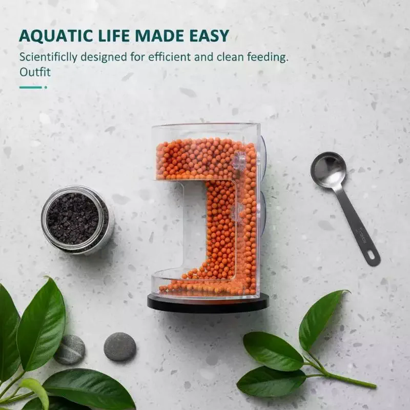 Aquarium Circle Food Tray Feeder, Available in 1/3/5Pcs; Fish Tank Accessory with Suction Cup