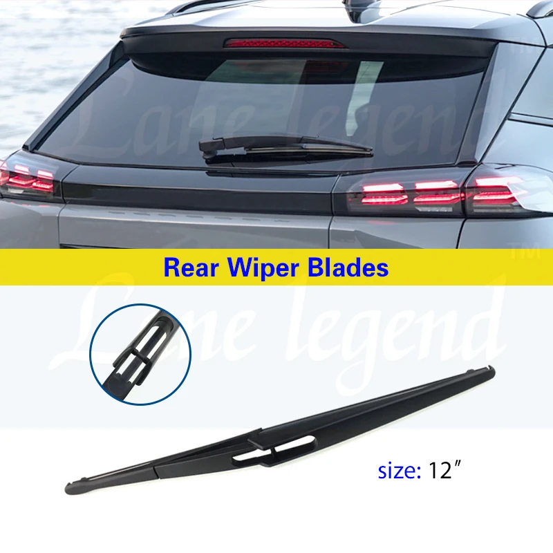 12 "pisau Wiper belakang mobil untuk Peugeot 2008 P24 MK2 2019 - 2023 sikat Wiper kaca depan Aksesori pembersih mobil