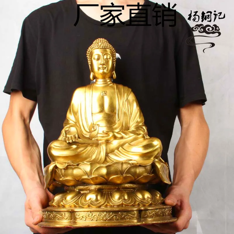 Wholesale copperware, handicrafts, decorative pieces, statues, Tathagata , Shakyamuni Buddha, copper Three Bu