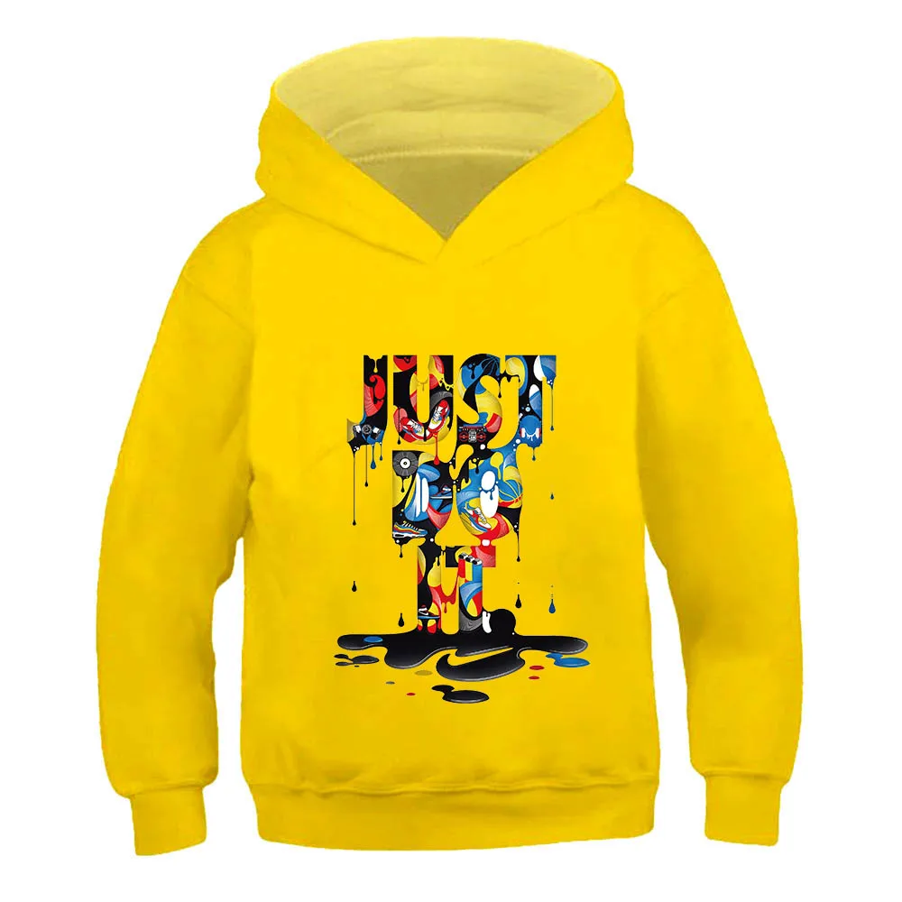 Cool Letter Printed Children's Hoodie, Boys' Top, Girls' Autumn and Winter New Lightweight Slim Loose Comfortable Kid's Clothing