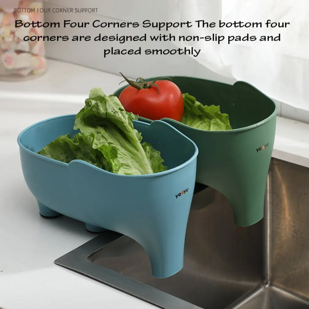 Ситечко для раковины, корзина для слива слона, корзина для мытья фруктов и овощей, подвесная сушилка, кухонные аксессуары Ситечко для раковины, корзина для слива слона, корзина для мытья фруктов и овощей, подвесная сушилка, кухонные аксессуары