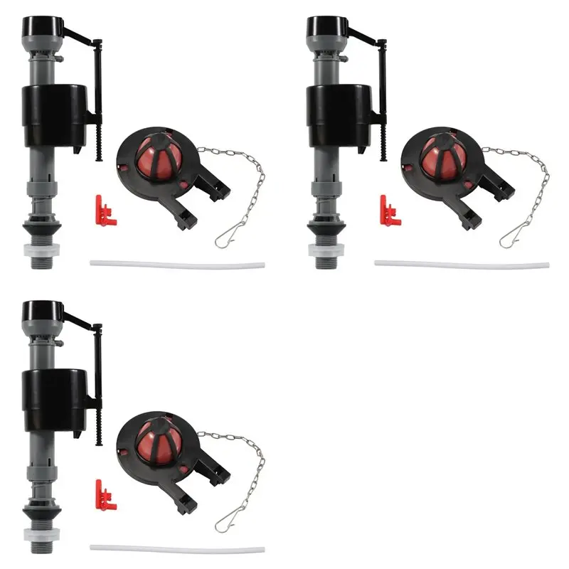 

ABLK 3X Toilet Float Replacement Kit, Universal Toilet Flusher Replacement Kit And 2 Inch Toilet Flapper Replacement 1Set