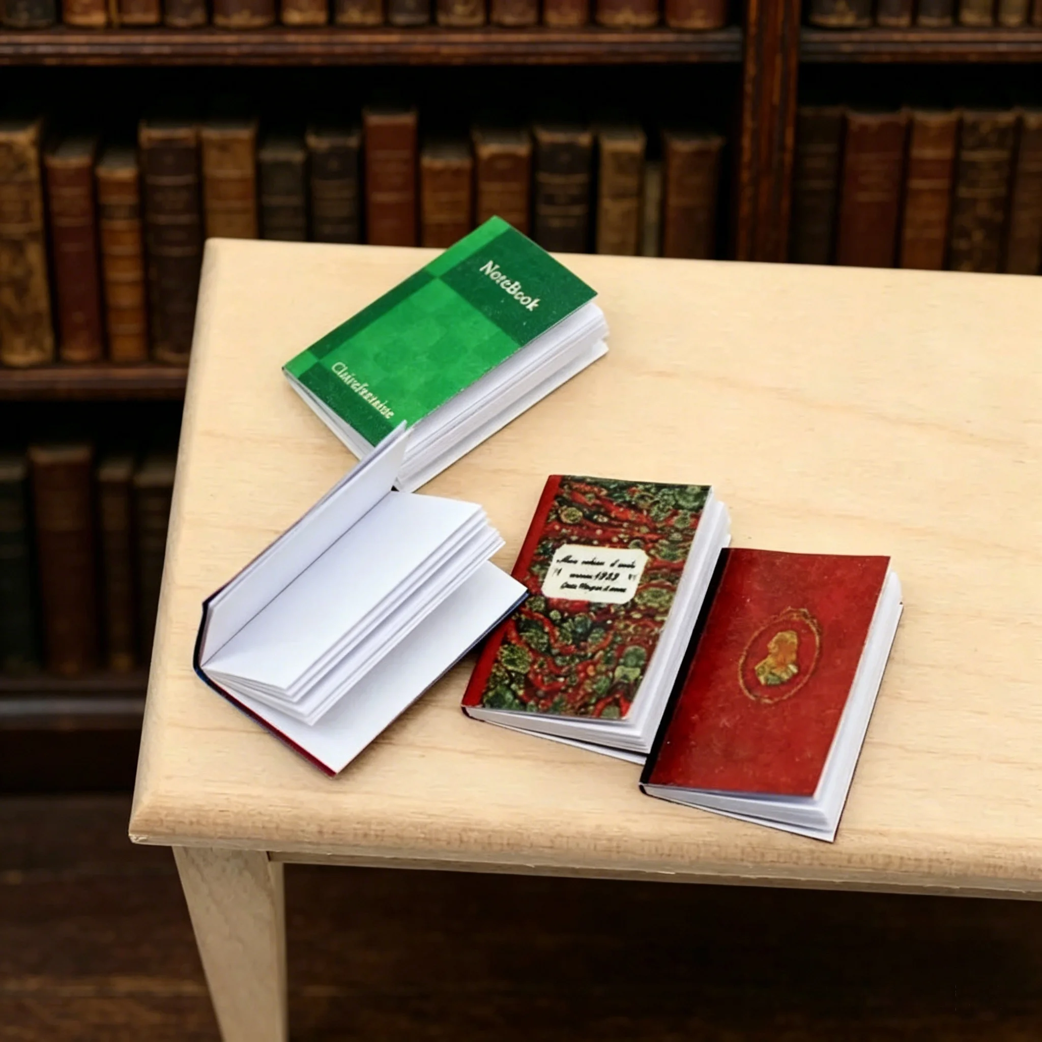 1:12 Scale Dollhouse Mini Colorful Notebook & Magazine Sets, Scene Shooting Props, Miniature Ornaments