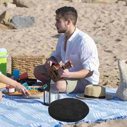 Cadeira portátil com fezes retráteis, almofada redonda, para ao ar livre, camping, dobrável, fornecimento de praia