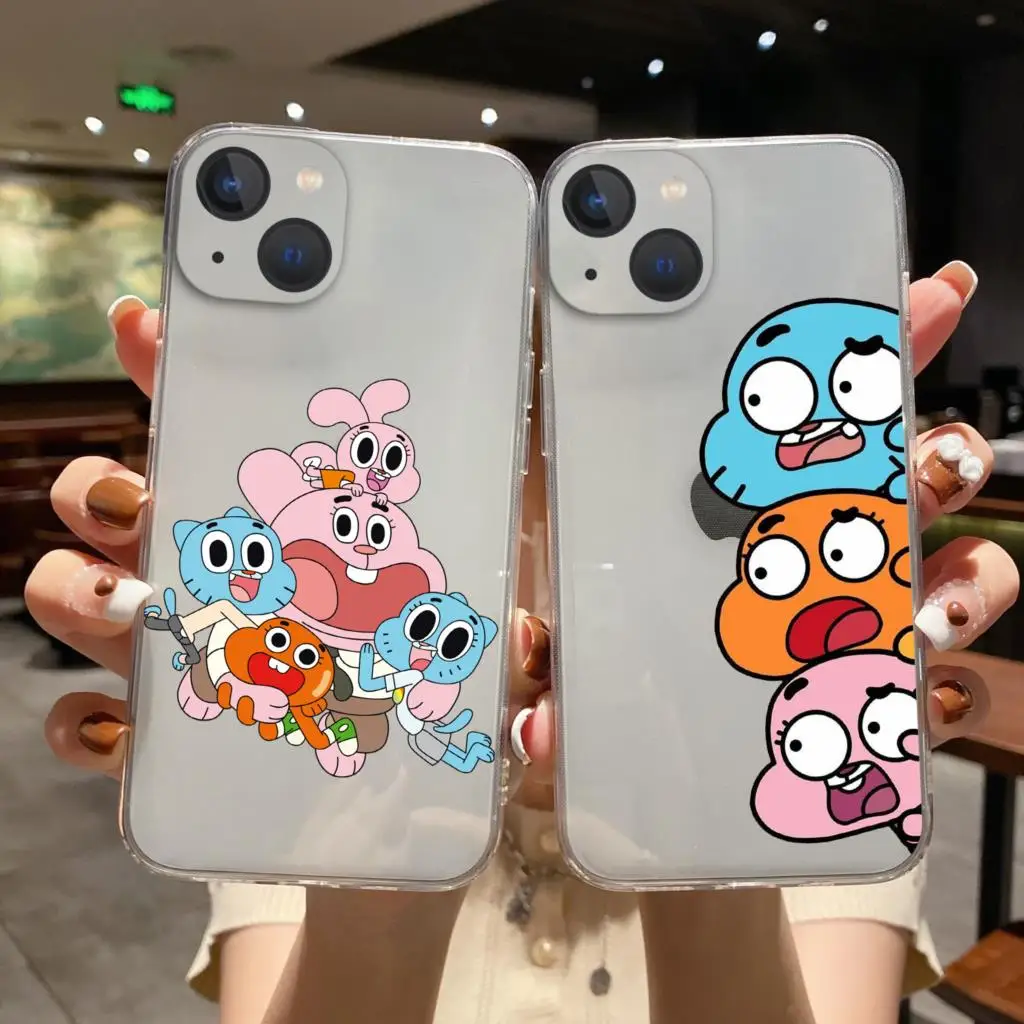 Capa de telefone Gumball-Gumball, capa macia de silicone em TPU, iPhone 11, 12, 13, 14 Pro Max, X, XR, XS Max, 8, 14 Plus, 13Mini