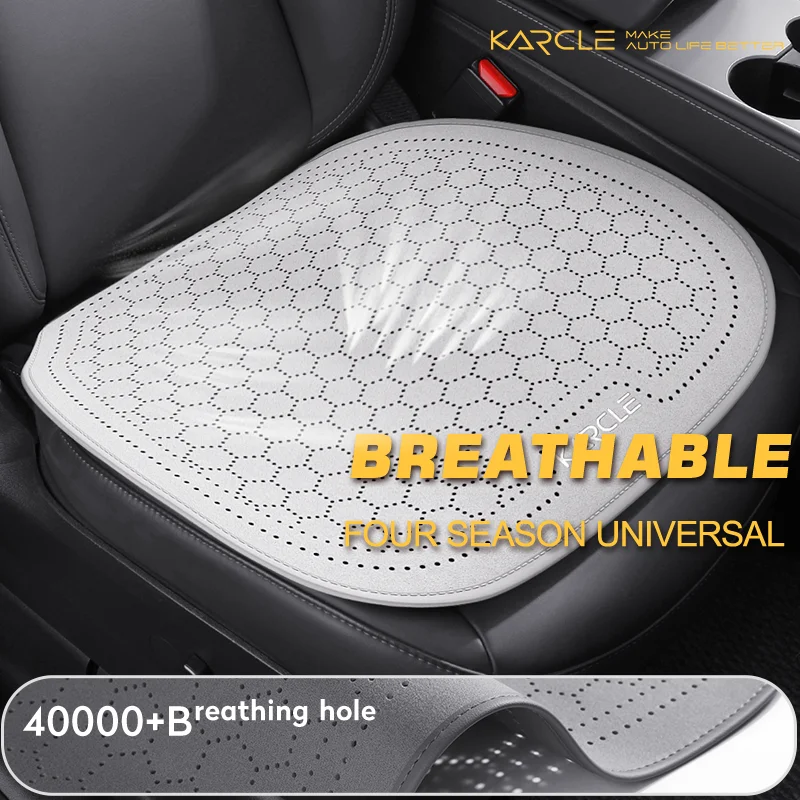 1PCS Universal Suede Car Seat Cushion Pad Breathable Hole Car Seat Cover Four Season Comfortable Car Interior Accessories