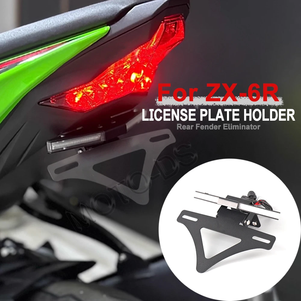 

NEW Motorcycle Accessories For Kawasaki Ninja ZX-6R ZX6R Rear Tail Light Brake Turn Signals Integrated LED License Plate Bracket