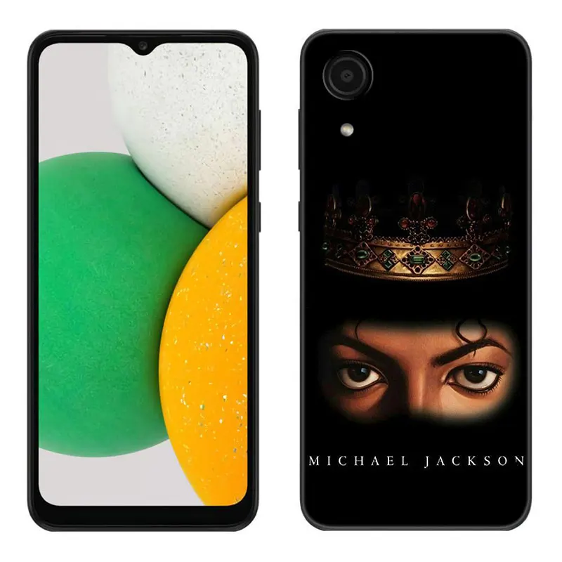 Super Star MJ Phone Case For Samsung Galaxy A01 A03 Core A04 E A02 A05 A10 A20 A21 A30 A50 S A6 A8 Plus A7 Black Silicone Cover