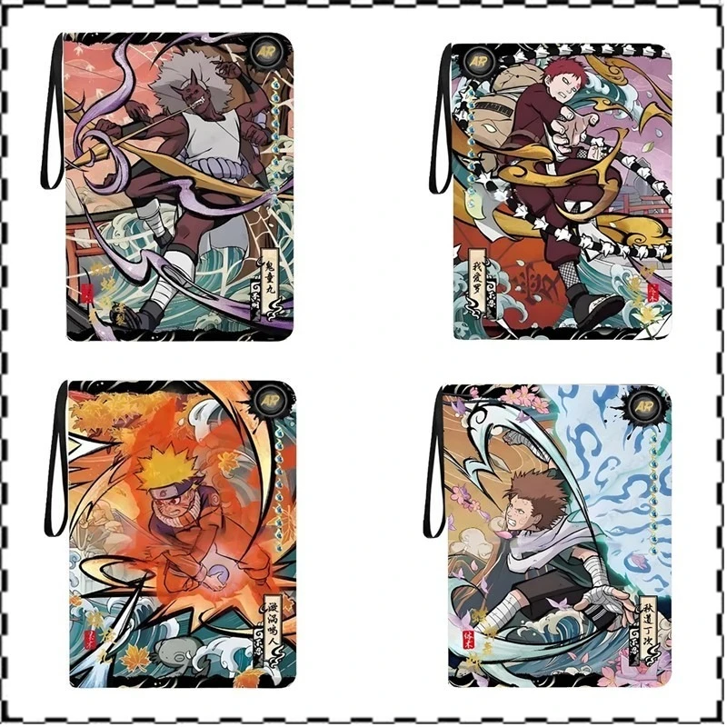 

Альбом для карточек аниме Наруто на 4-9 карманов, держатель для коллекционных карточек с 50 внутренними страницами, на молнии, вмещает до 400-900 карт, подарок