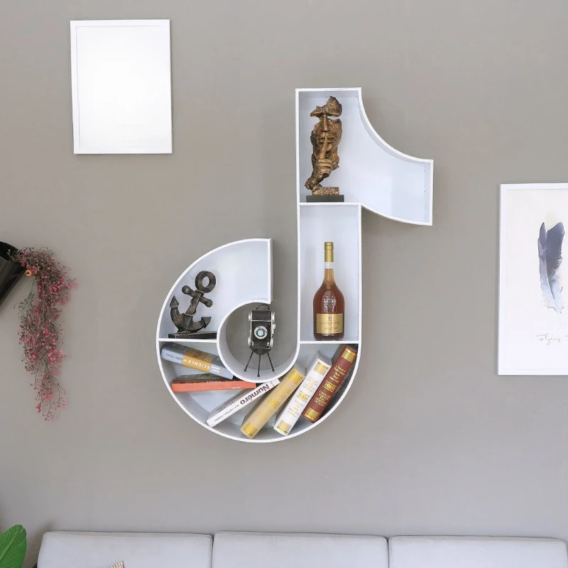 Creative arts music notes modeling bookshelves, shelves