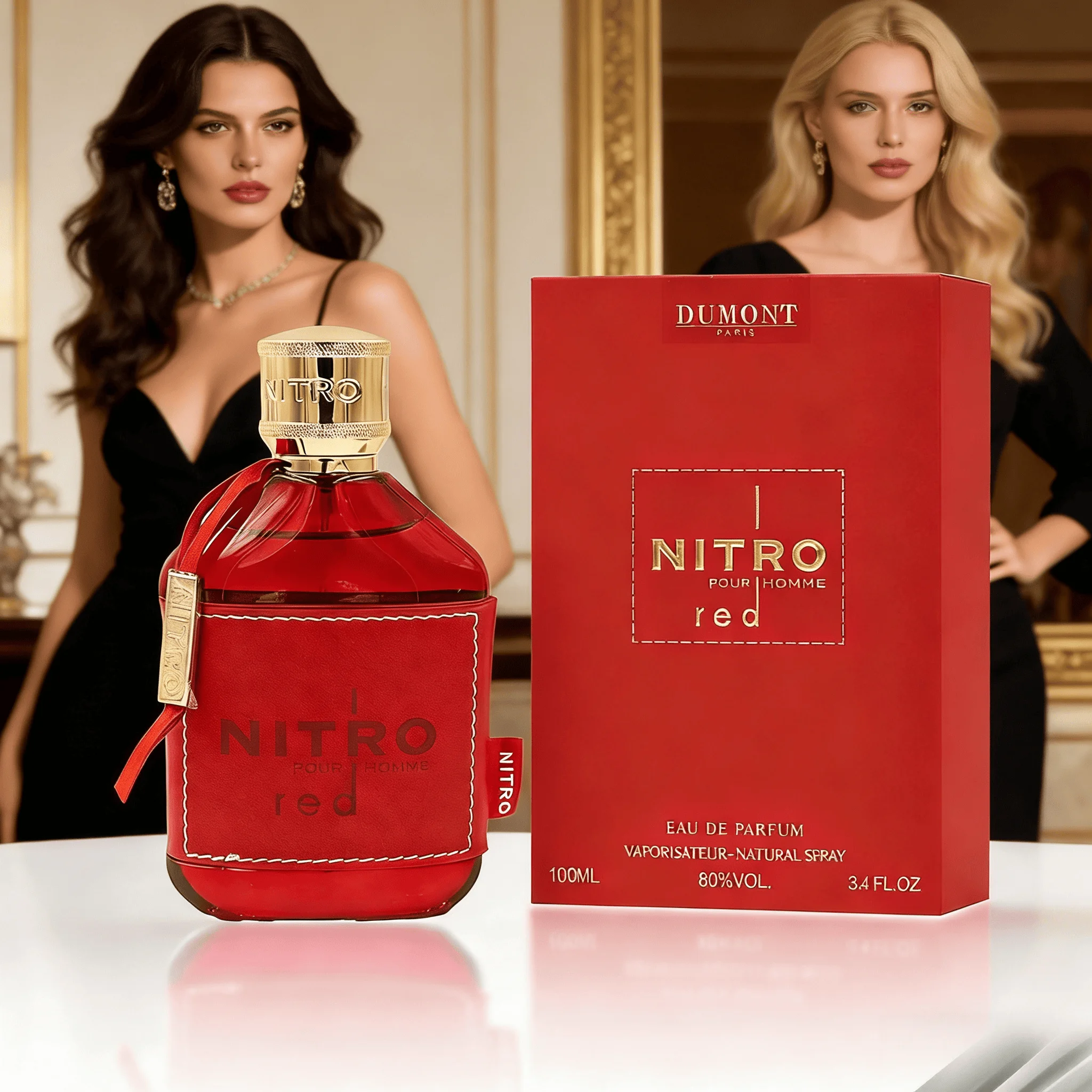 

100ml Nitro Red Dumont Eau De Parfum Long-Lasting Fragrance for Men Inspired By Middle Eastern and Arabic Perfume Traditions