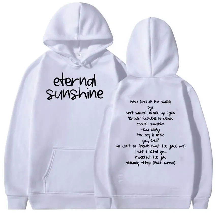 Ariana Granndde Eternal Sunshine 2024 New Album Hoodie Men Women Casual Fashion Pullover Oversized Sweatshirts Hip Hop Streetwea