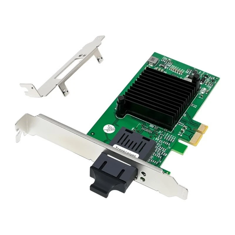 

Fiber Ethernet Networking Card 1000Mbps 82576F1 PCIE LAN Adapter for Server and Desktop Long Reach