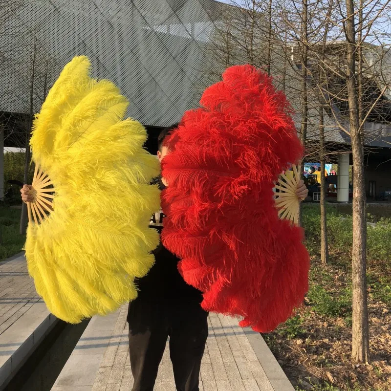 Large ostrich feather fan craft fan performance props