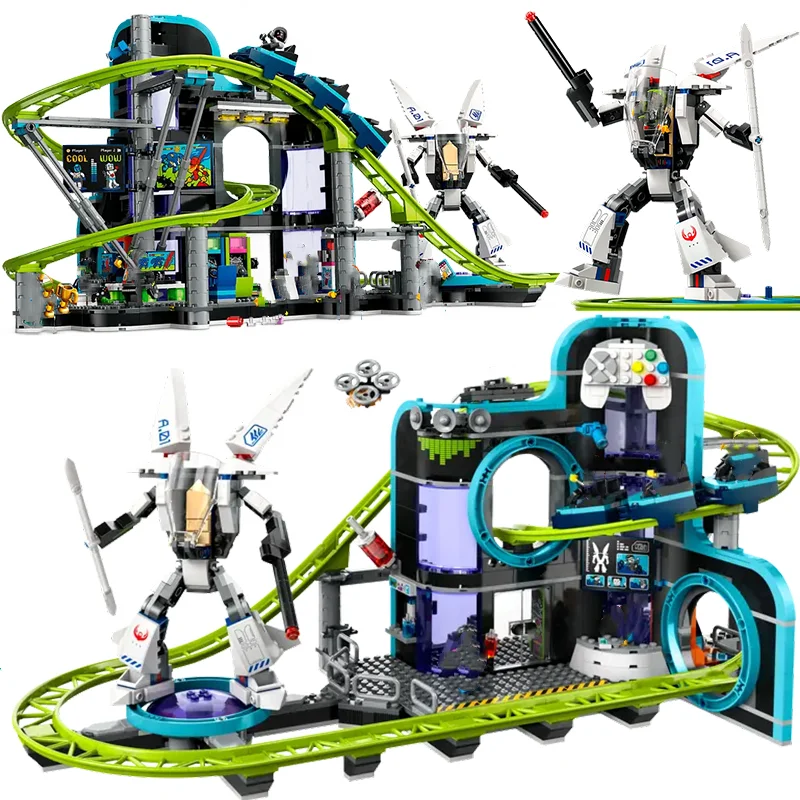 Compatible Brands Brick Sets City Series Building Blocks Robot World Roller-Coaster Park Amusement Park MOC Toys for Kids Gifts