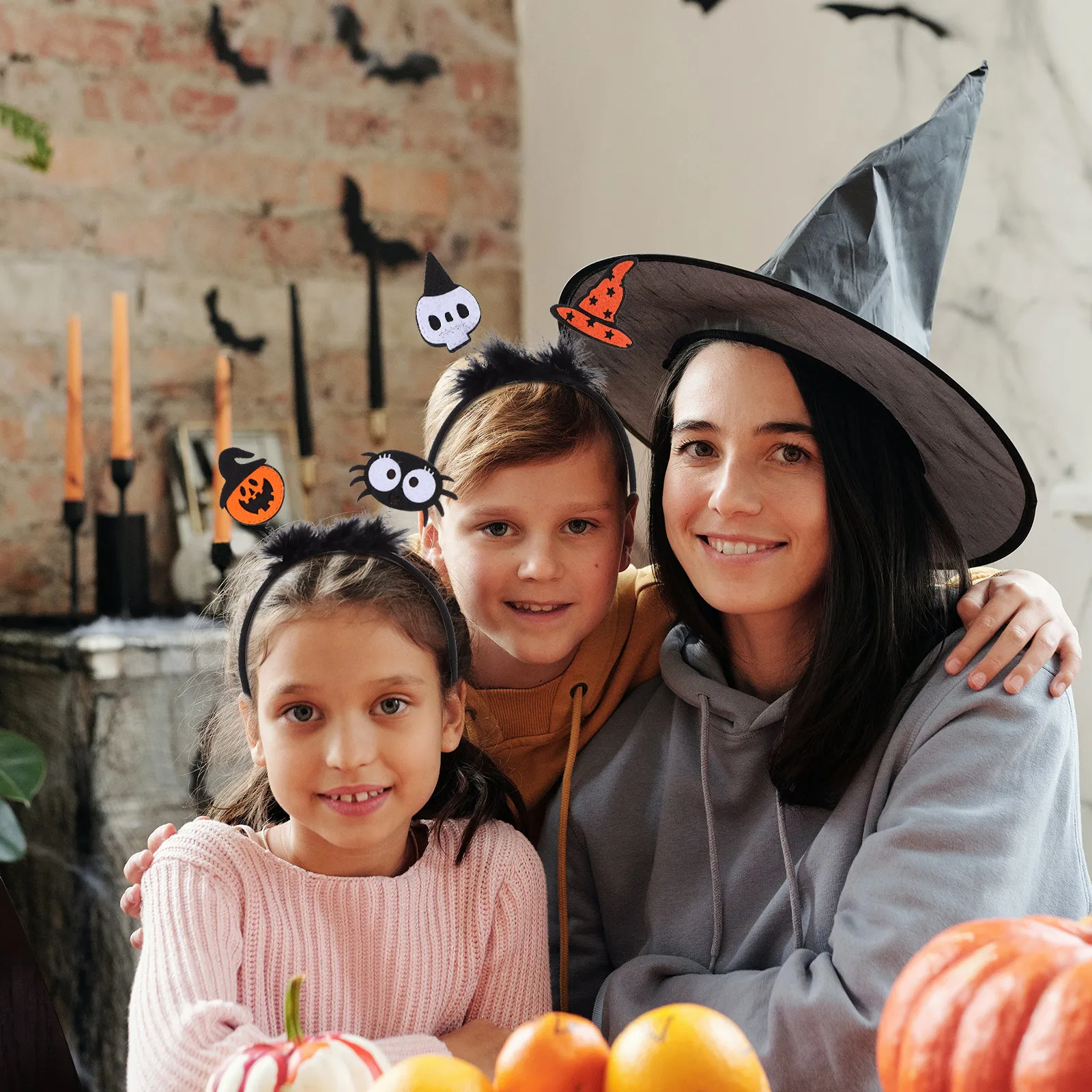 

4Pcs Halloween Hairband Creative Cosplay Headwear Party Performance Prop Holiday Photo Decor Fun Gift for Kids Friends