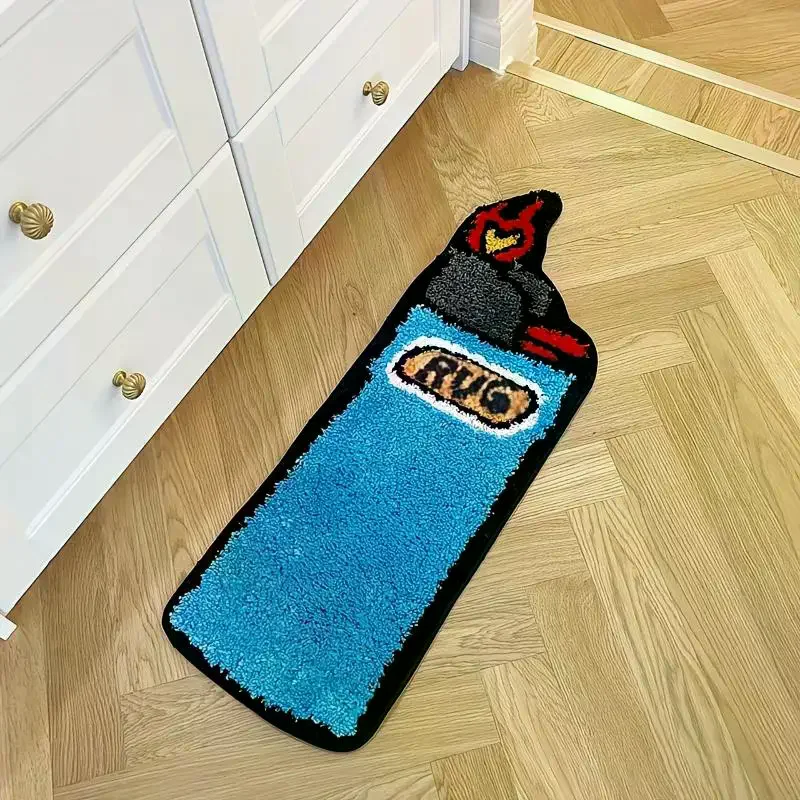 Jet Home Bathroom Mats - 1 Pc Creative Lighter Shape Long