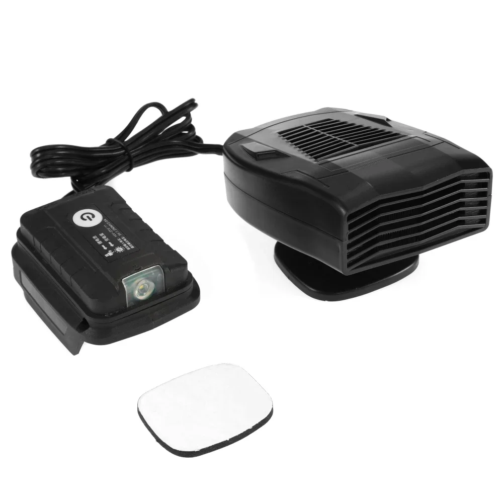 600W Wireless Car Air Heater for Makita 18V battery Winter Warmer Defroster Heating & Fan with 2USB Ports for Phone Charging