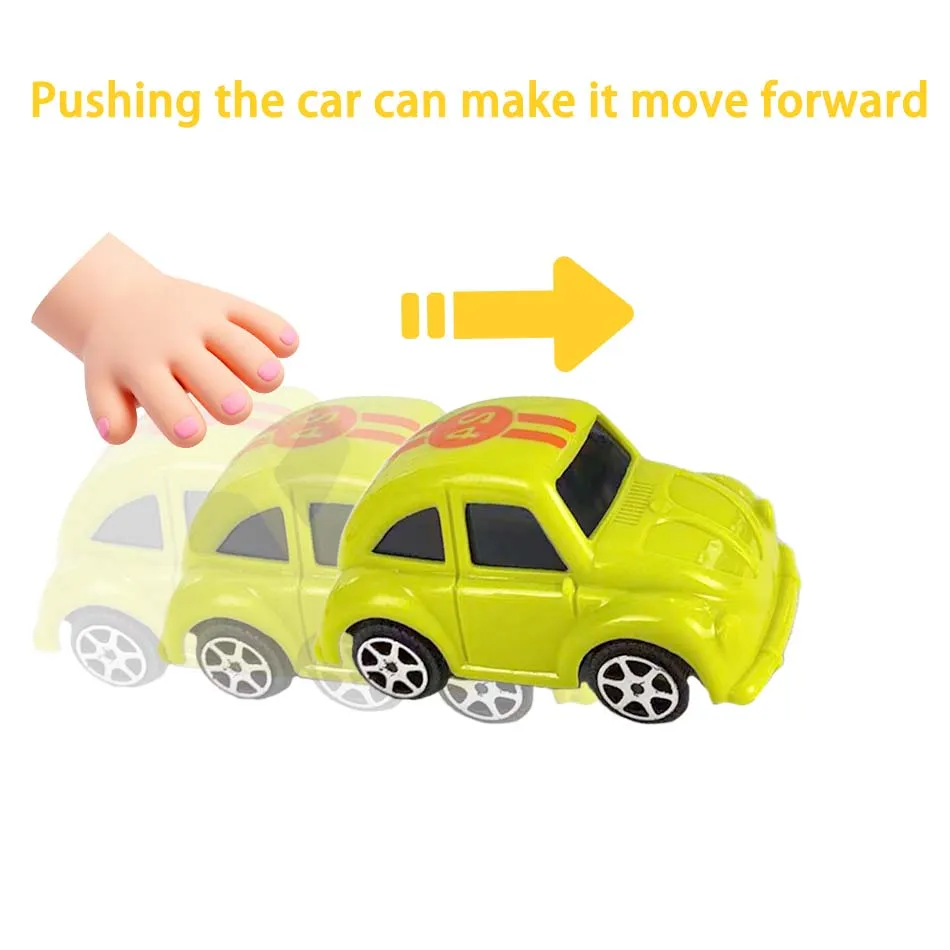 New Cute Cartoon Emojis Power Back Car Children's Toy City Transportation and Urban Construction Series Children's Birthday Gift